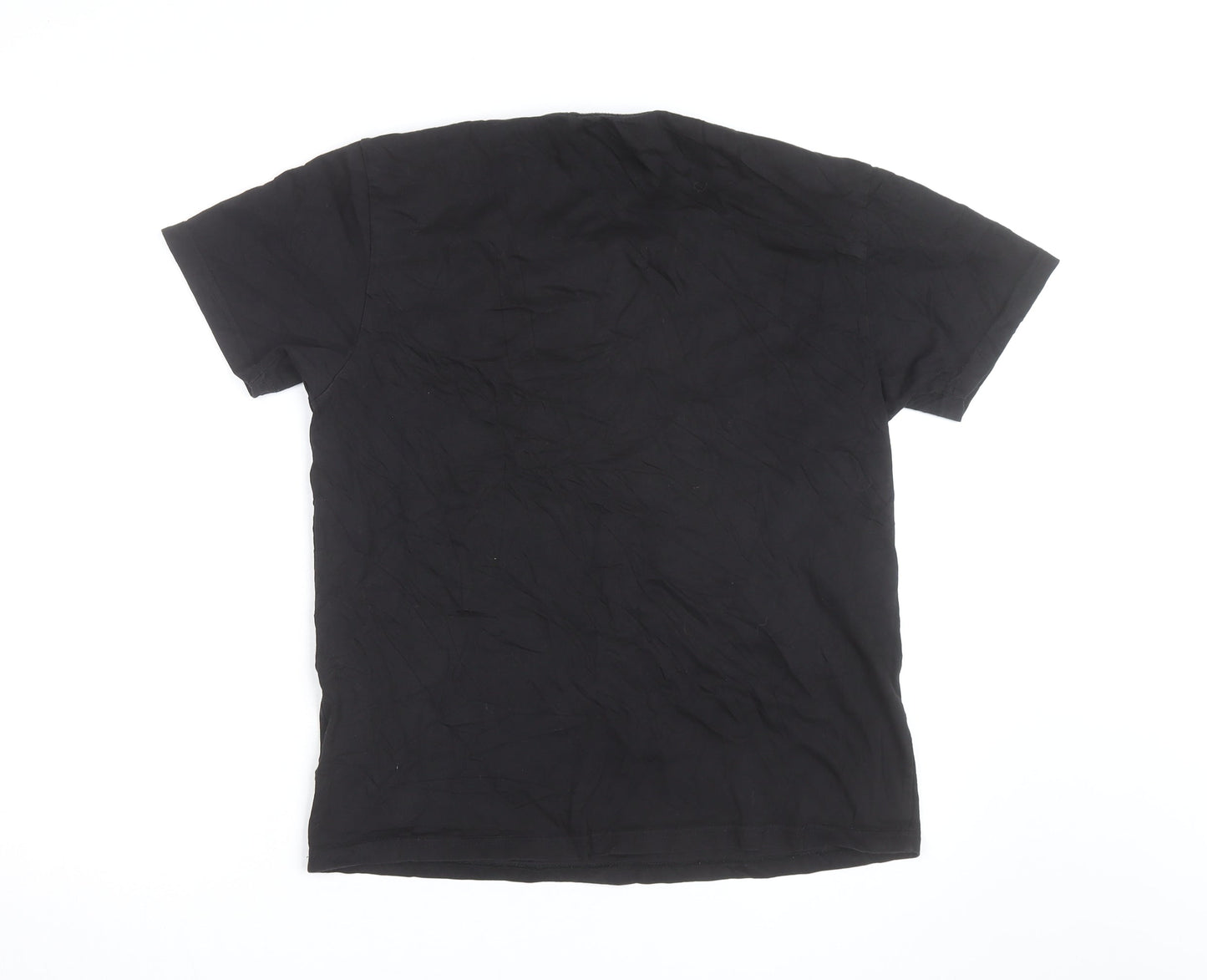 McKenzie Men's Black Cotton Crew Neck Short Sleeve T-Shirt Size S