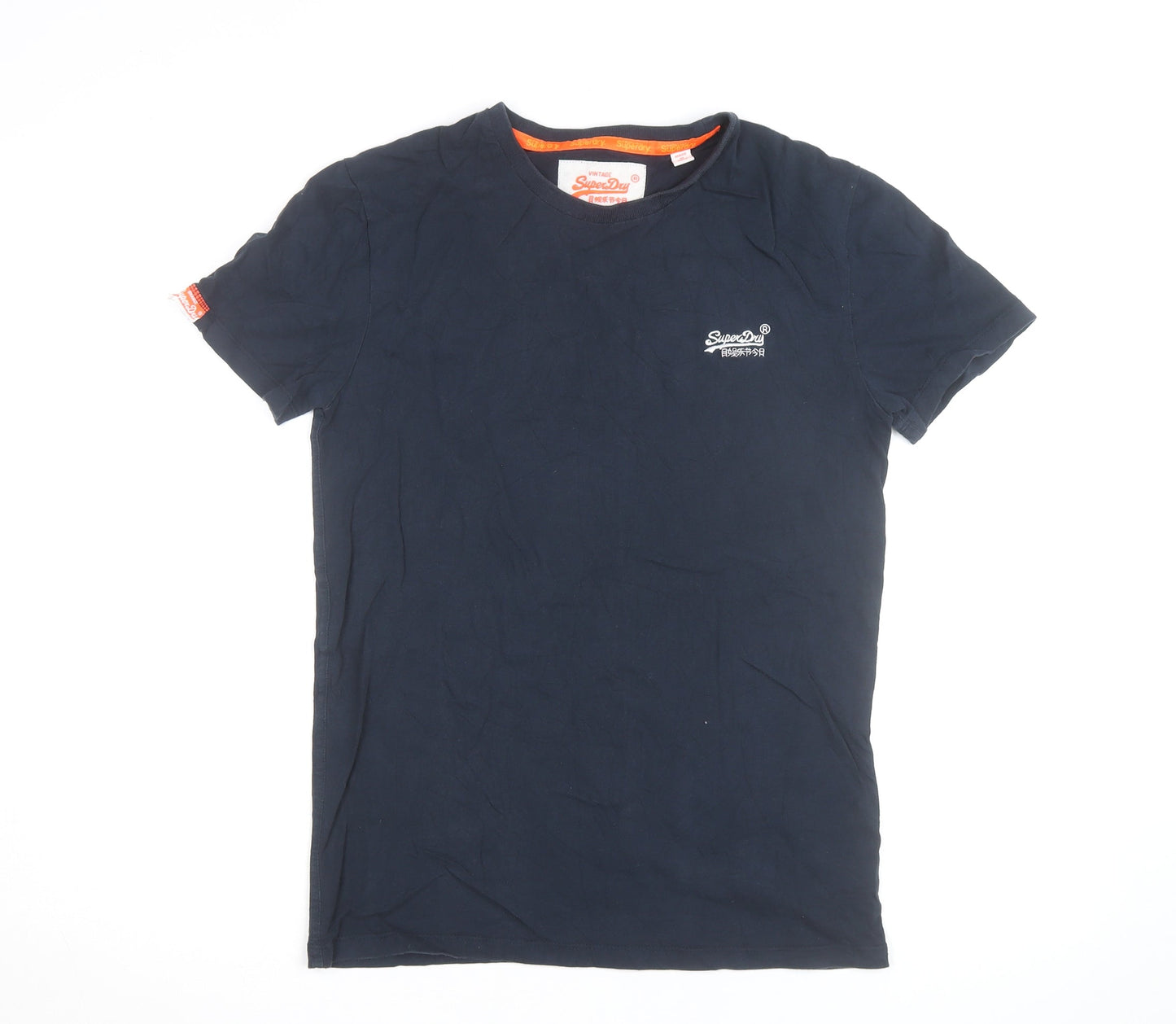 Superdry Men's Navy Blue Vintage Logo T-Shirt Size S Cotton