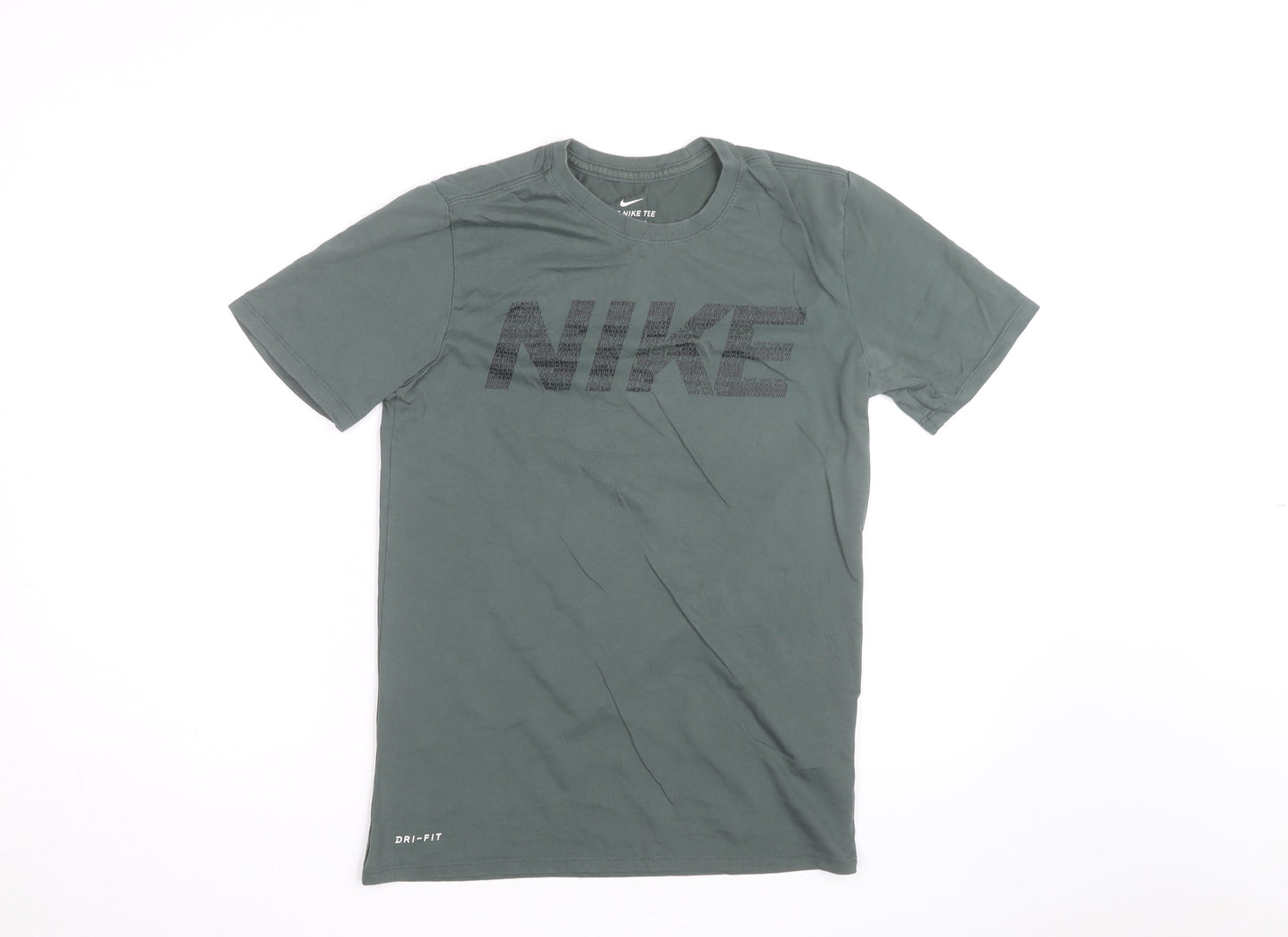 Nike Men's Green Dri-FIT Athletic Cut Short Sleeve Sports T-Shirt S