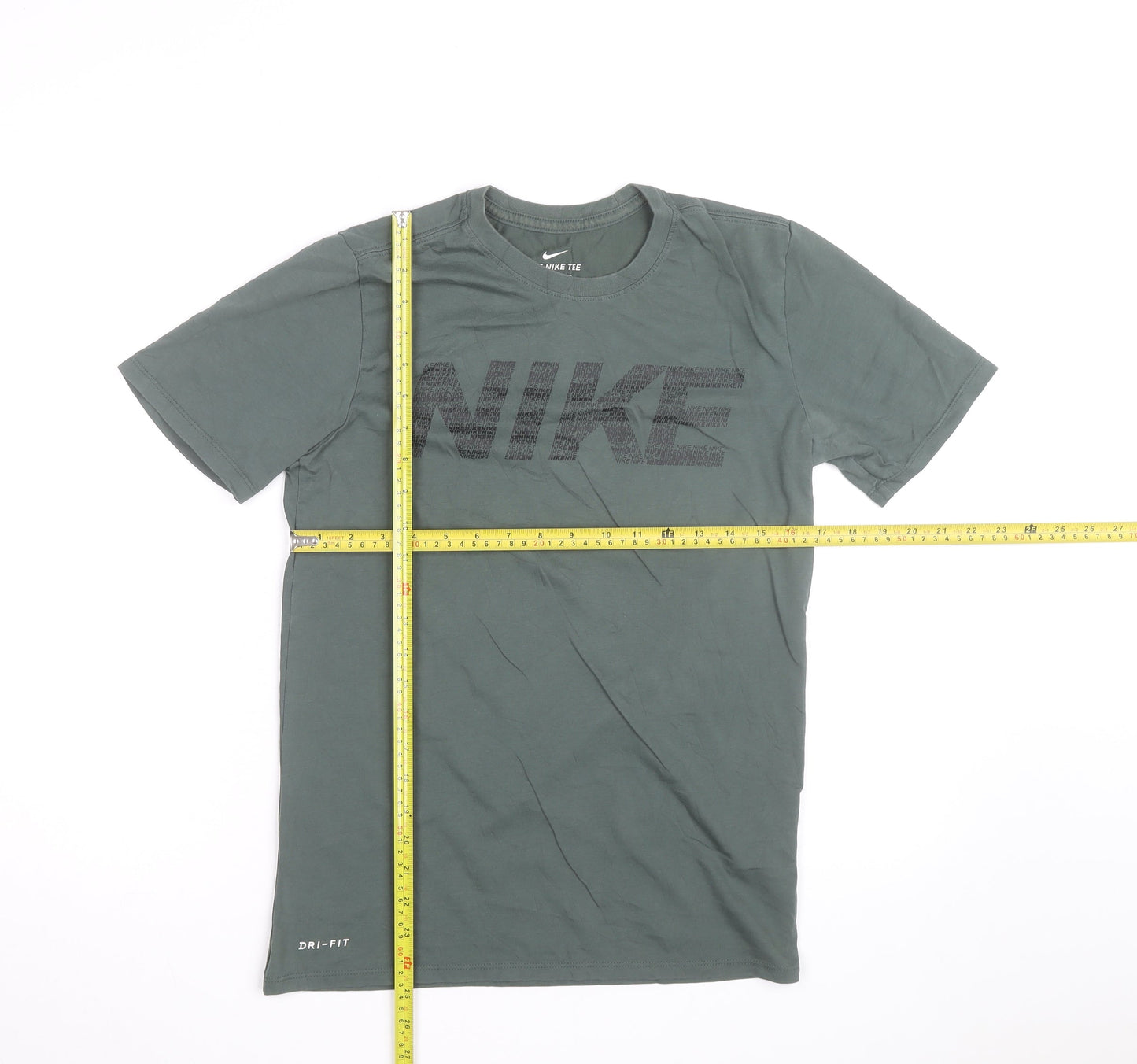 Nike Men's Green Dri-FIT Athletic Cut Short Sleeve Sports T-Shirt S