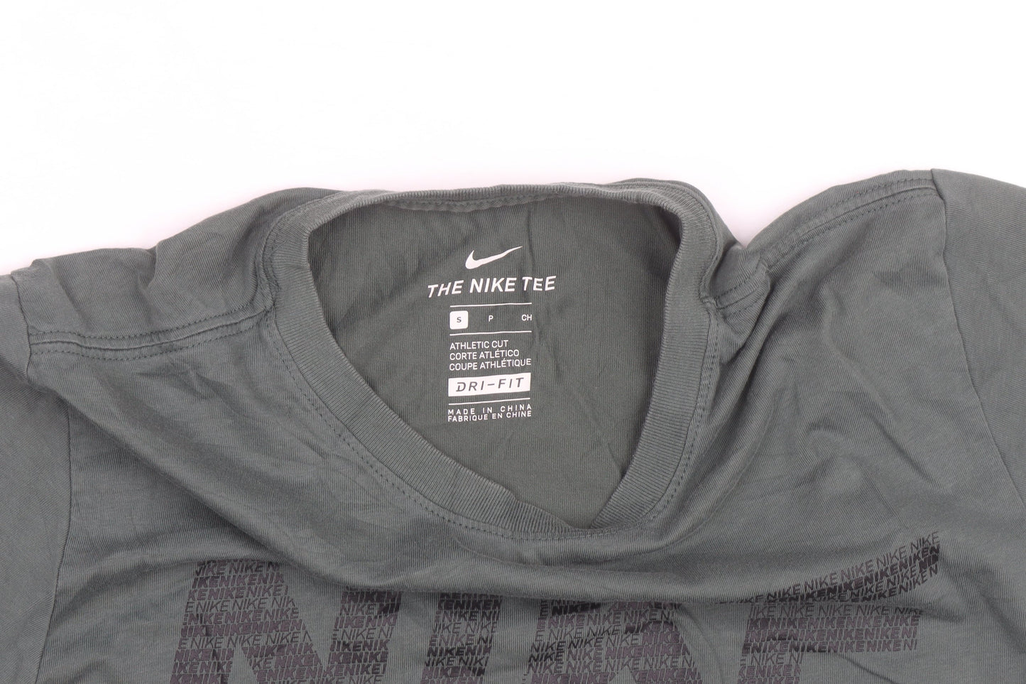 Nike Men's Green Dri-FIT Athletic Cut Short Sleeve Sports T-Shirt S