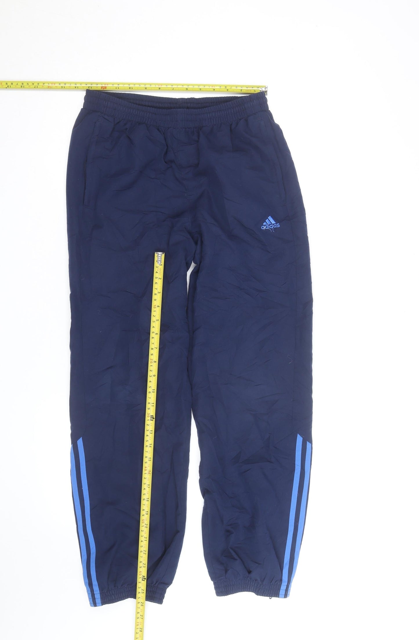 Adidas Boys Blue Track Pants 10 Years Regular Fit Activewear Trousers