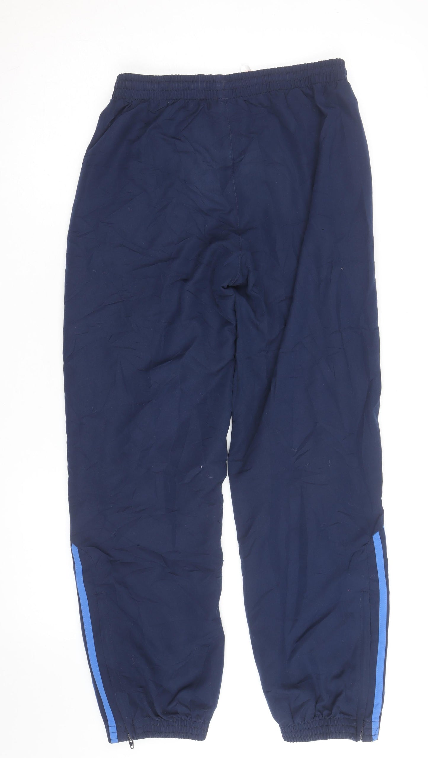 Adidas Boys Blue Track Pants 10 Years Regular Fit Activewear Trousers