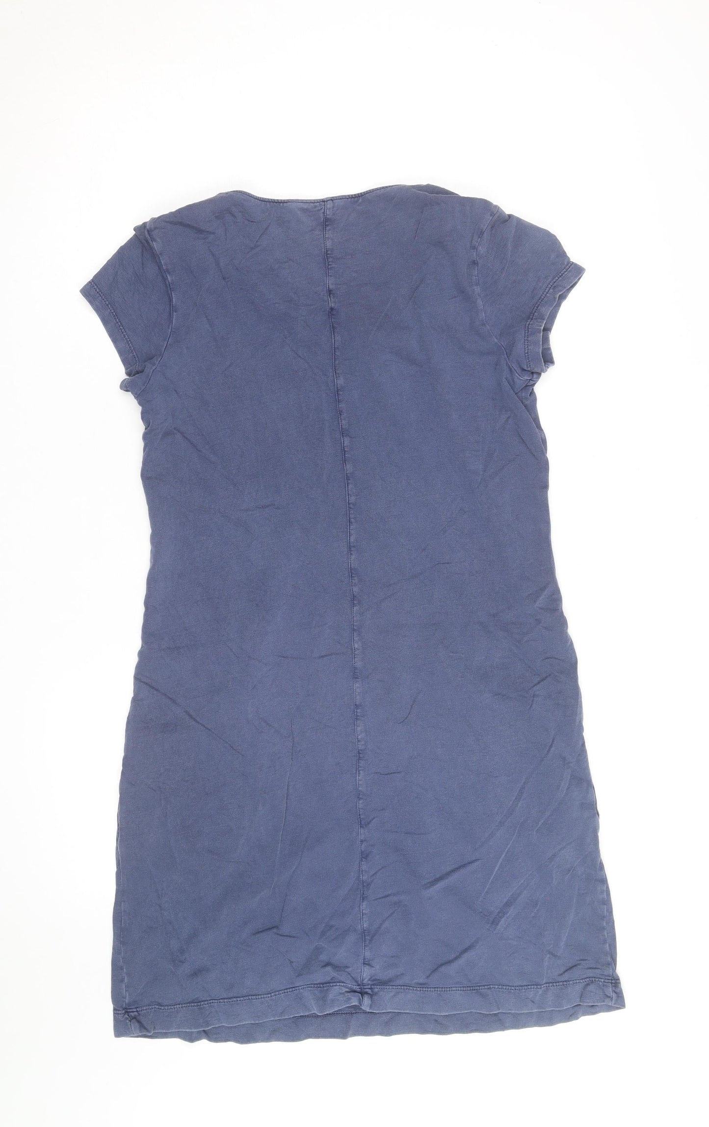 White Stuff Women's Blue Cotton Tunic T-Shirt Dress Size 10