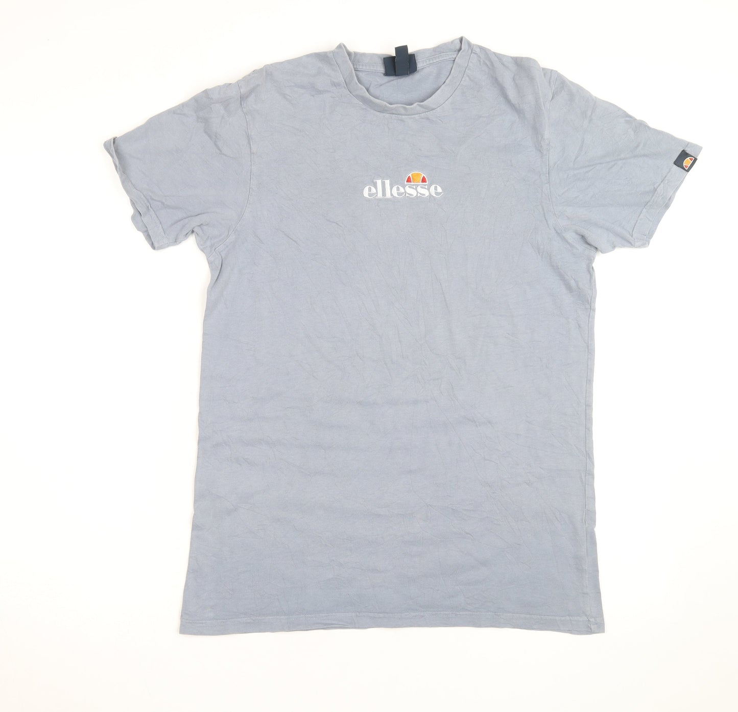 Ellesse Men’s Grey Cotton Crew Neck Logo Short Sleeve T-Shirt Size S