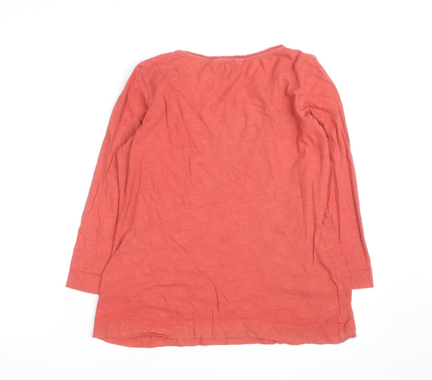 Seasalt Cornwall Women's Red Long Sleeve Cotton T-Shirt Size L