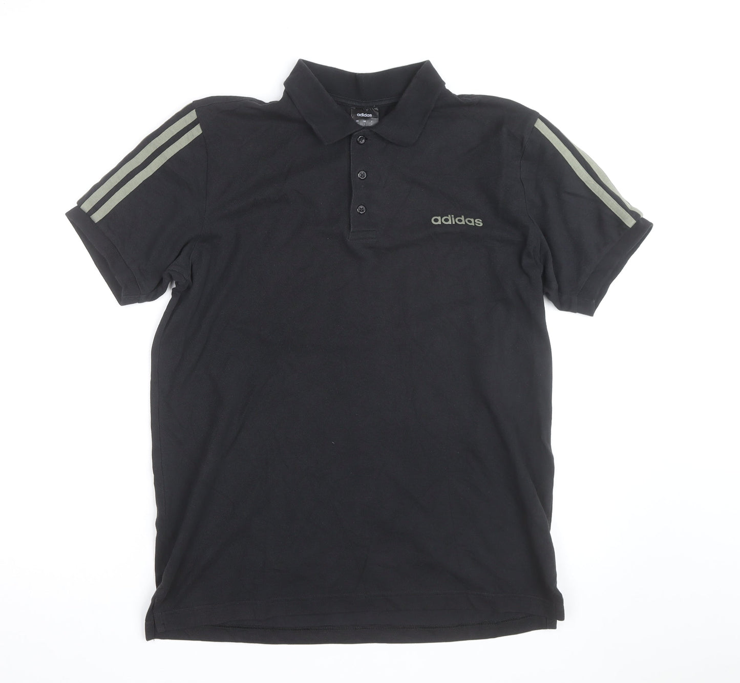 Adidas Men's Black Polo Shirt M Regular Fit Sports Cotton Top