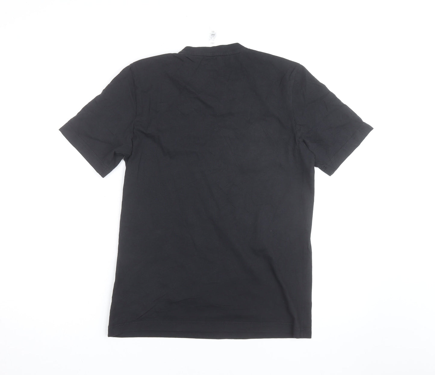 Adidas Mens Black Leeds United V-Neck Short Sleeve T-Shirt Size S