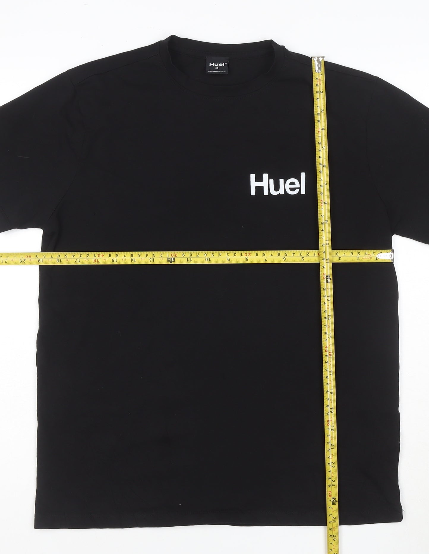 Huel Unisex Black Cotton Crew Neck Short Sleeve T-Shirt M