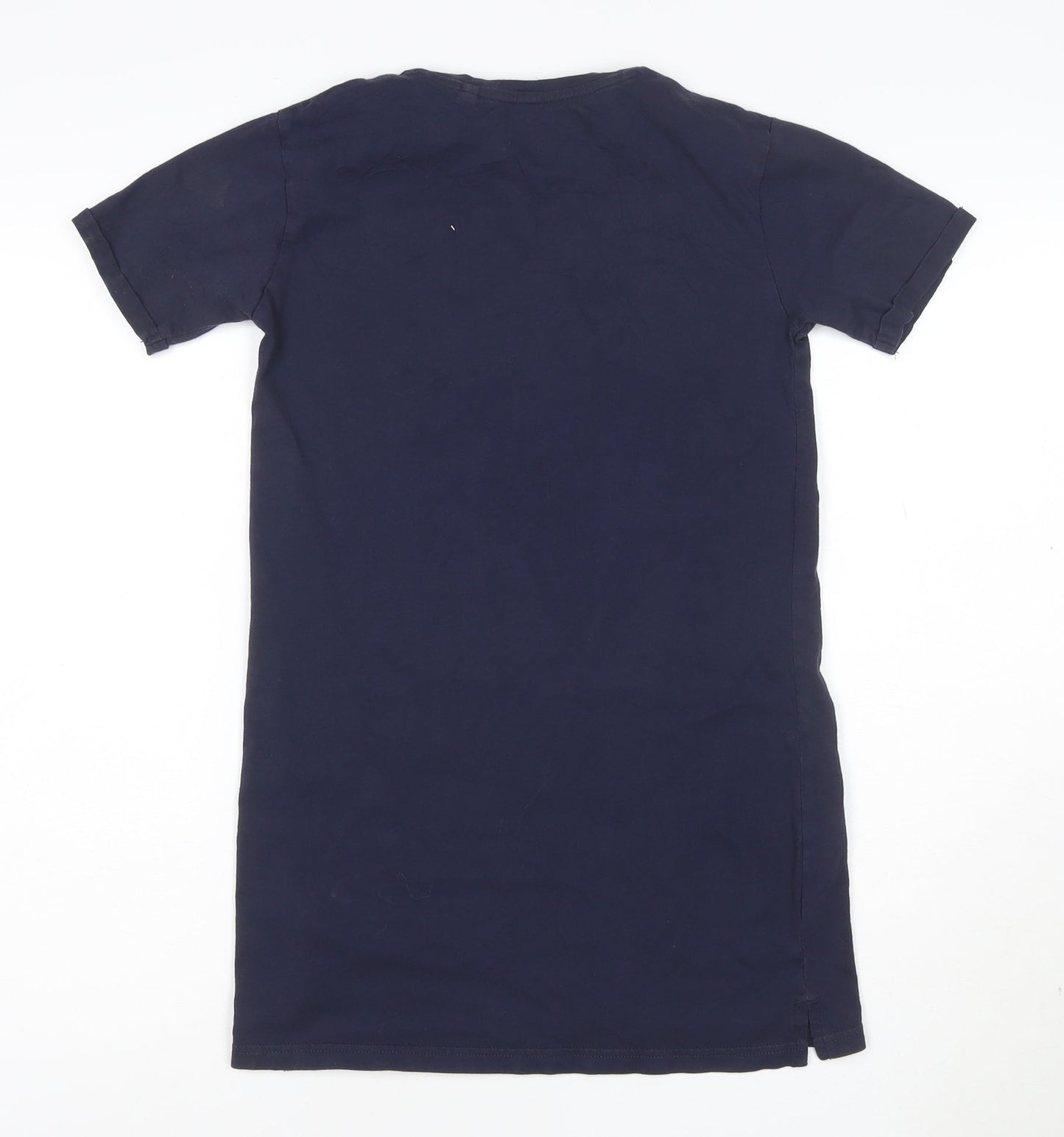 Juicy Couture Girls Blue T-Shirt Dress 10-11 Years Cotton Logo Glitter
