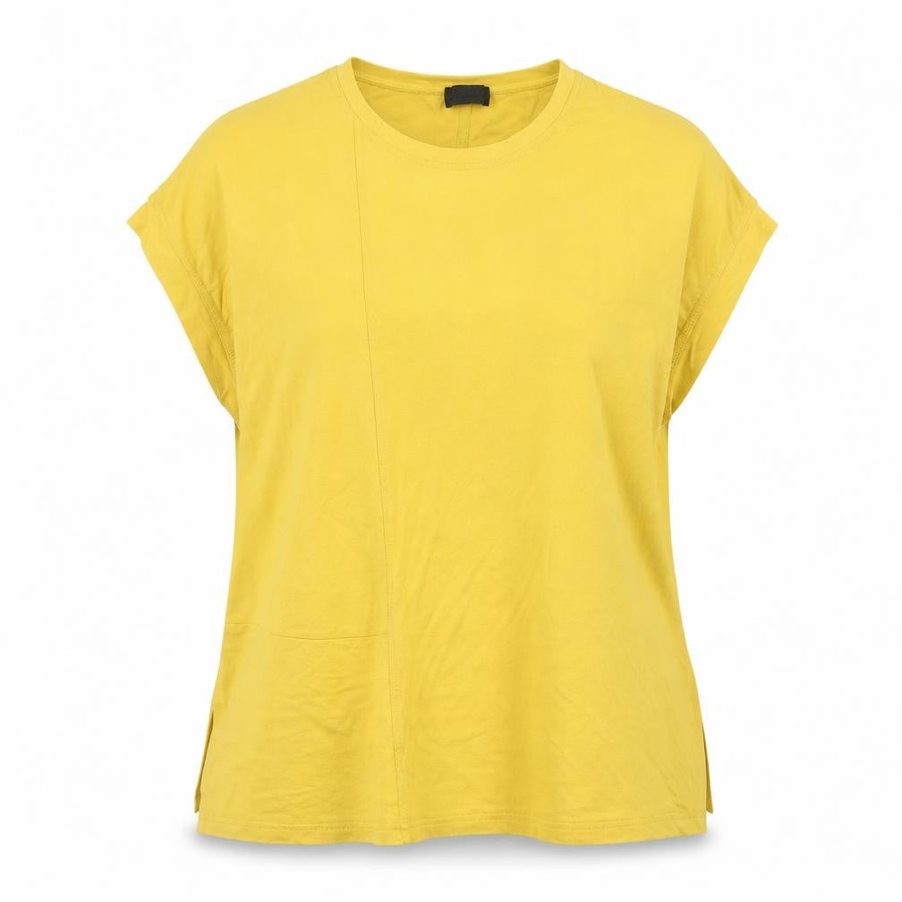 Oneel Women’s Yellow Relaxed Fit Short Sleeve Jersey T-Shirt Size 10