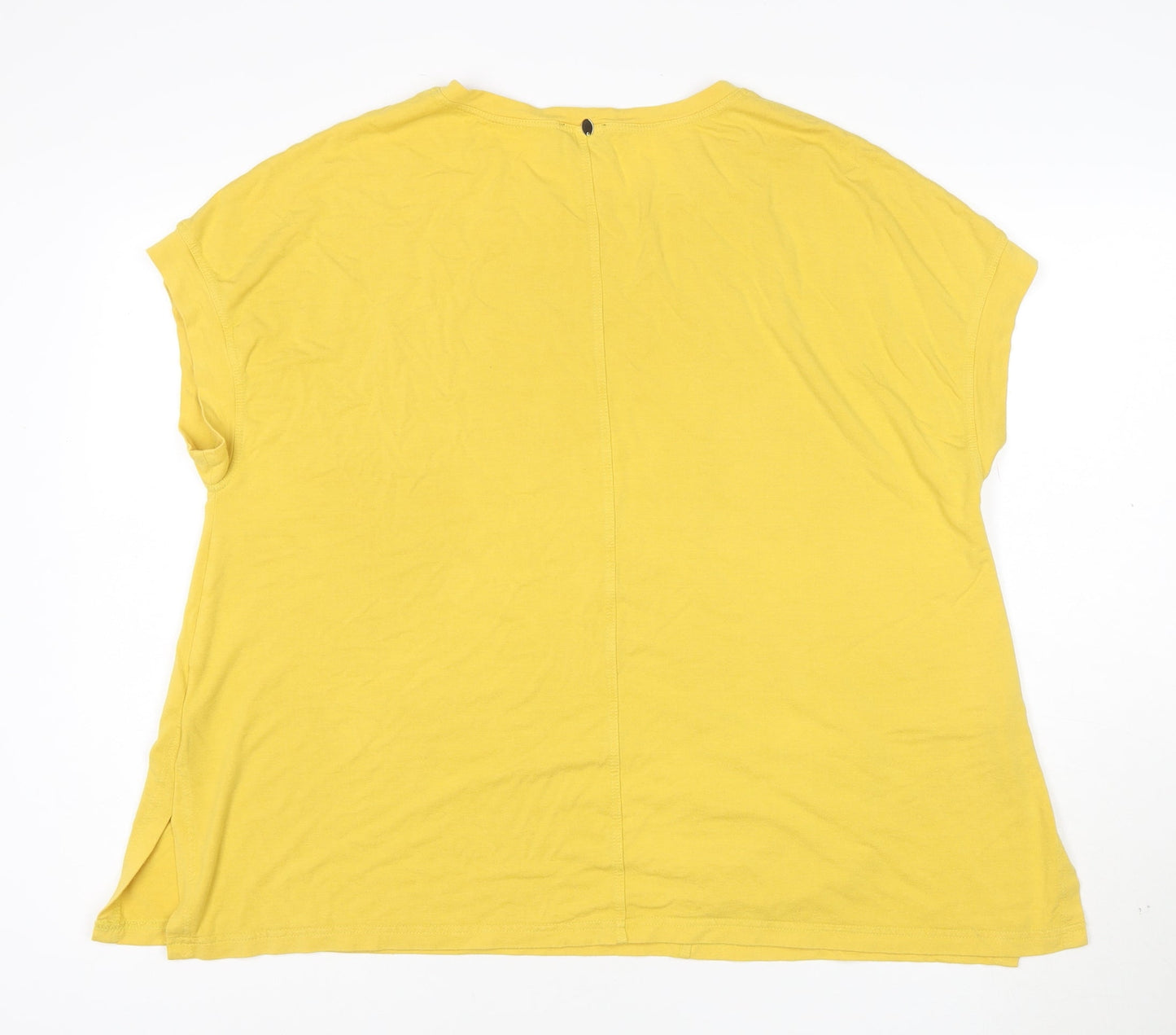 Oneel Women’s Yellow Relaxed Fit Short Sleeve Jersey T-Shirt Size 10