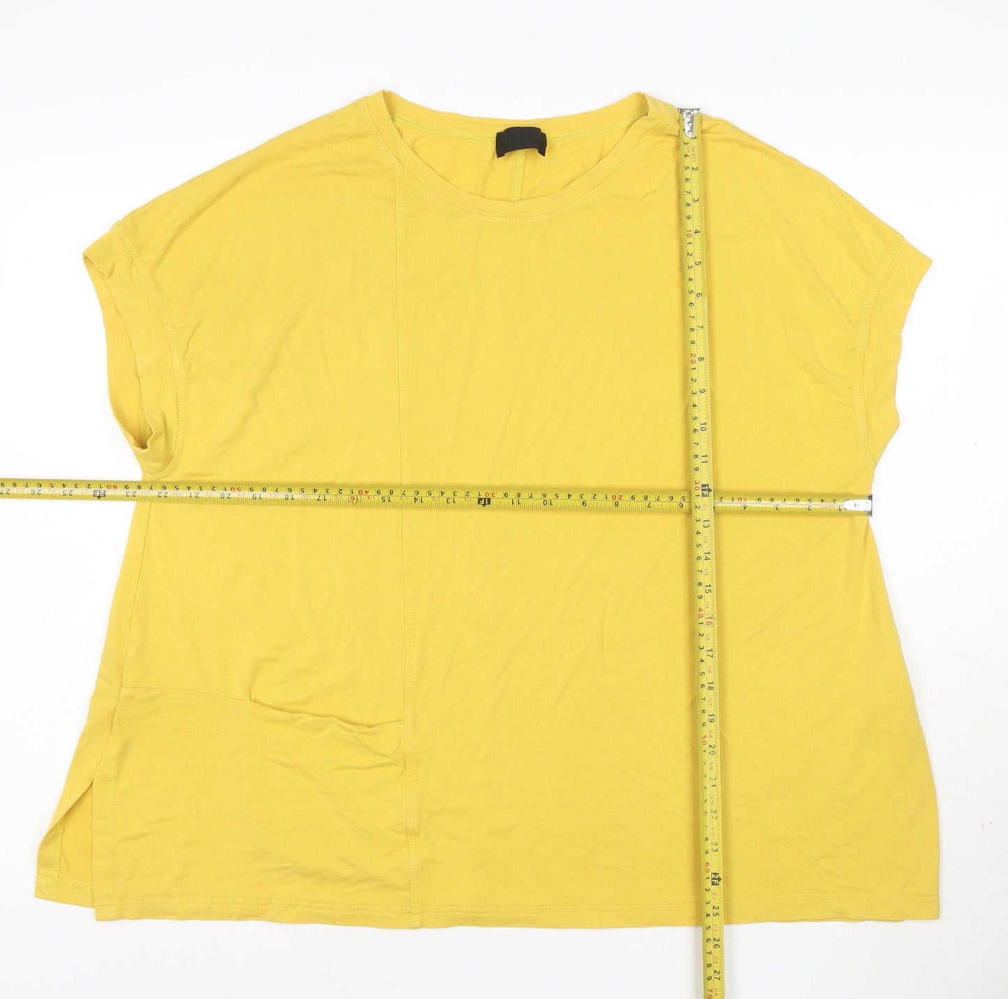 Oneel Women’s Yellow Relaxed Fit Short Sleeve Jersey T-Shirt Size 10