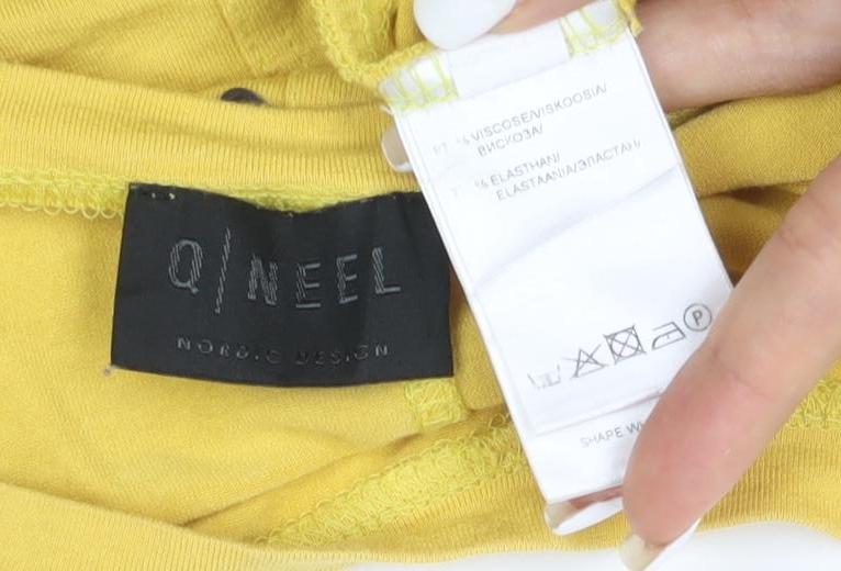 Oneel Women’s Yellow Relaxed Fit Short Sleeve Jersey T-Shirt Size 10