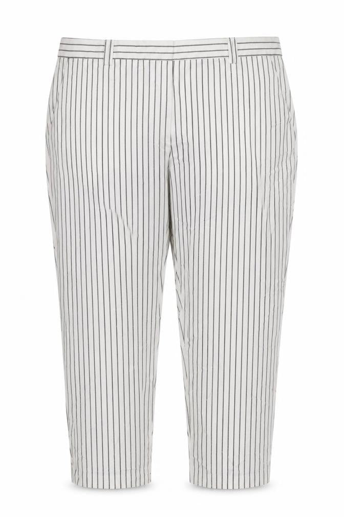 Marks & Spencer Women’s White Striped Relaxed Straight Trousers Size 20