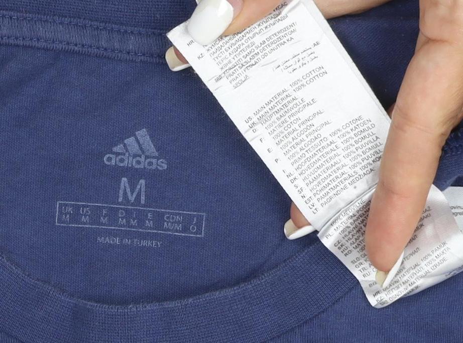 Adidas Men's Blue London Graphic Short Sleeve Cotton T-Shirt M