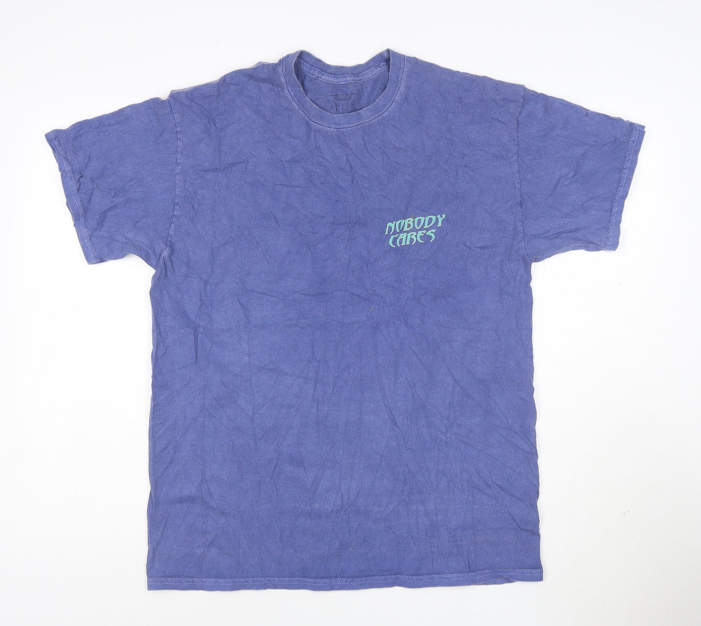 Urban Outfitters Men's Blue Oversized Graphic T-Shirt Small