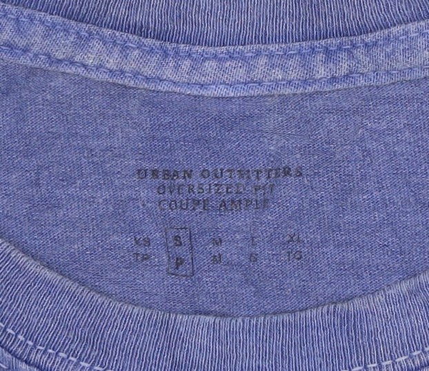 Urban Outfitters Men's Blue Oversized Graphic T-Shirt Small