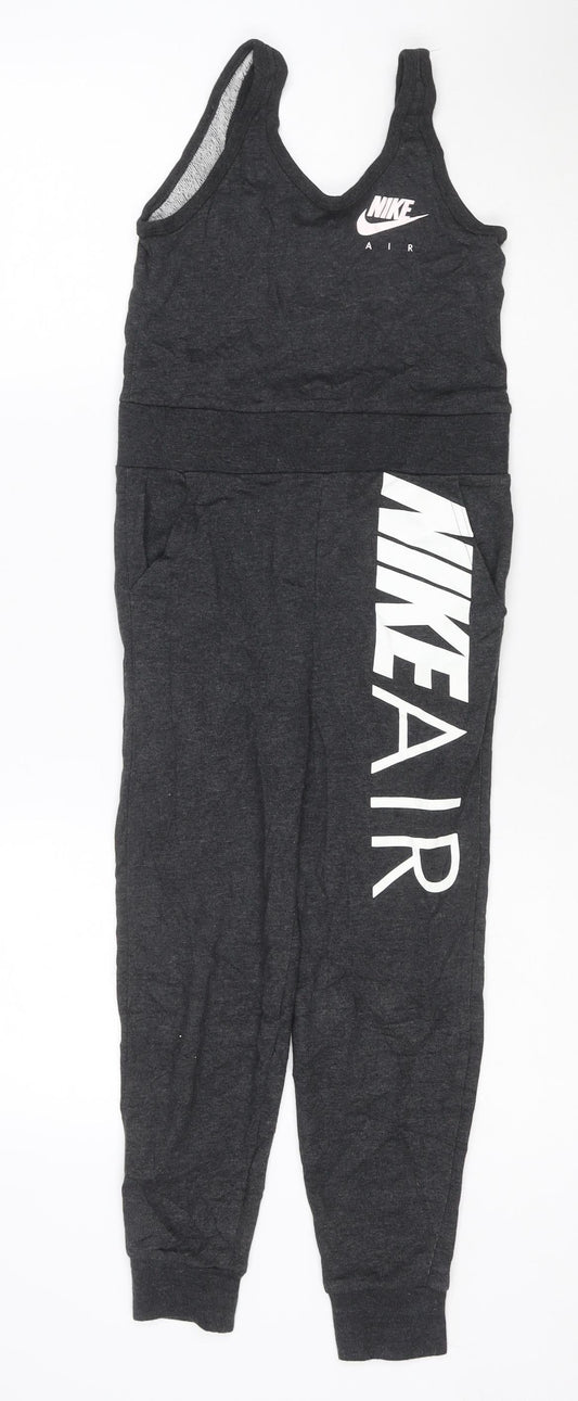 Nike Girls Black Air Sleeveless Jersey Jumpsuit 6-8 Years