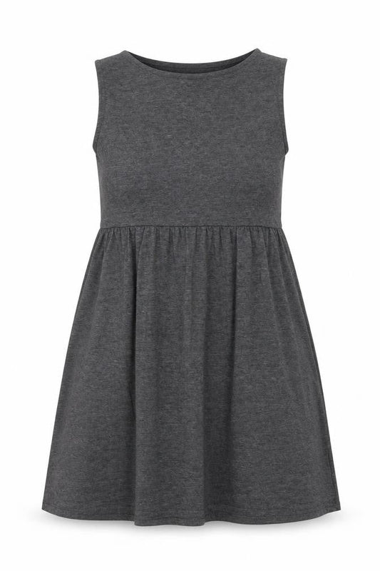 Boohoo Women's Grey Sleeveless Jersey Skater Dress Size 10