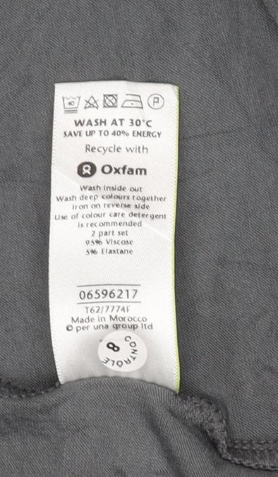 Marks and Spencer Per Una Grey Wrap Blouse Women’s Size 14 Long Sleeve