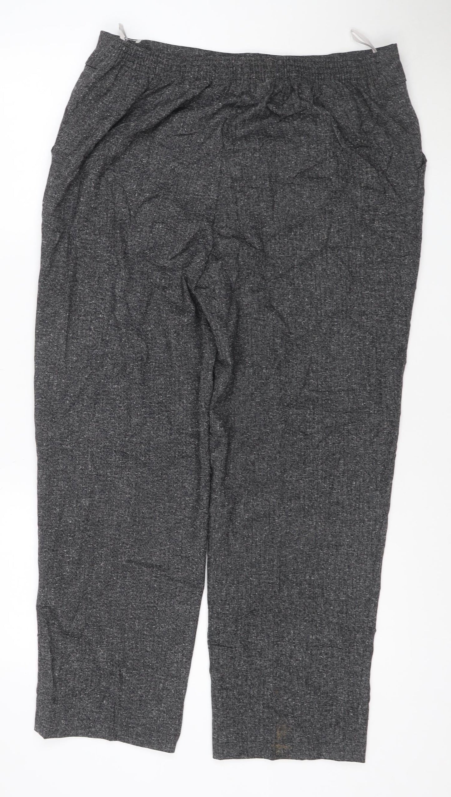 David Nieper Women’s Grey Straight-Leg Trousers Size 18 Stretch Viscose Blend
