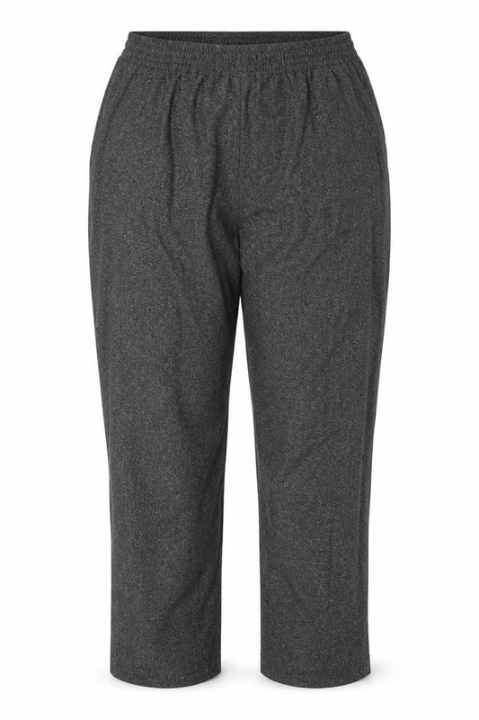 David Nieper Women’s Grey Straight-Leg Trousers Size 18 Stretch Viscose Blend