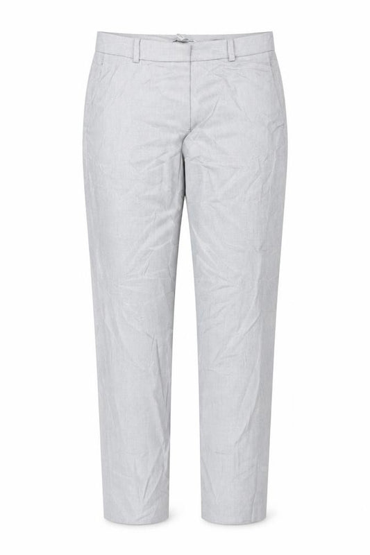H&M Women’s Grey Check Chino Trousers Size 8 Regular Fit