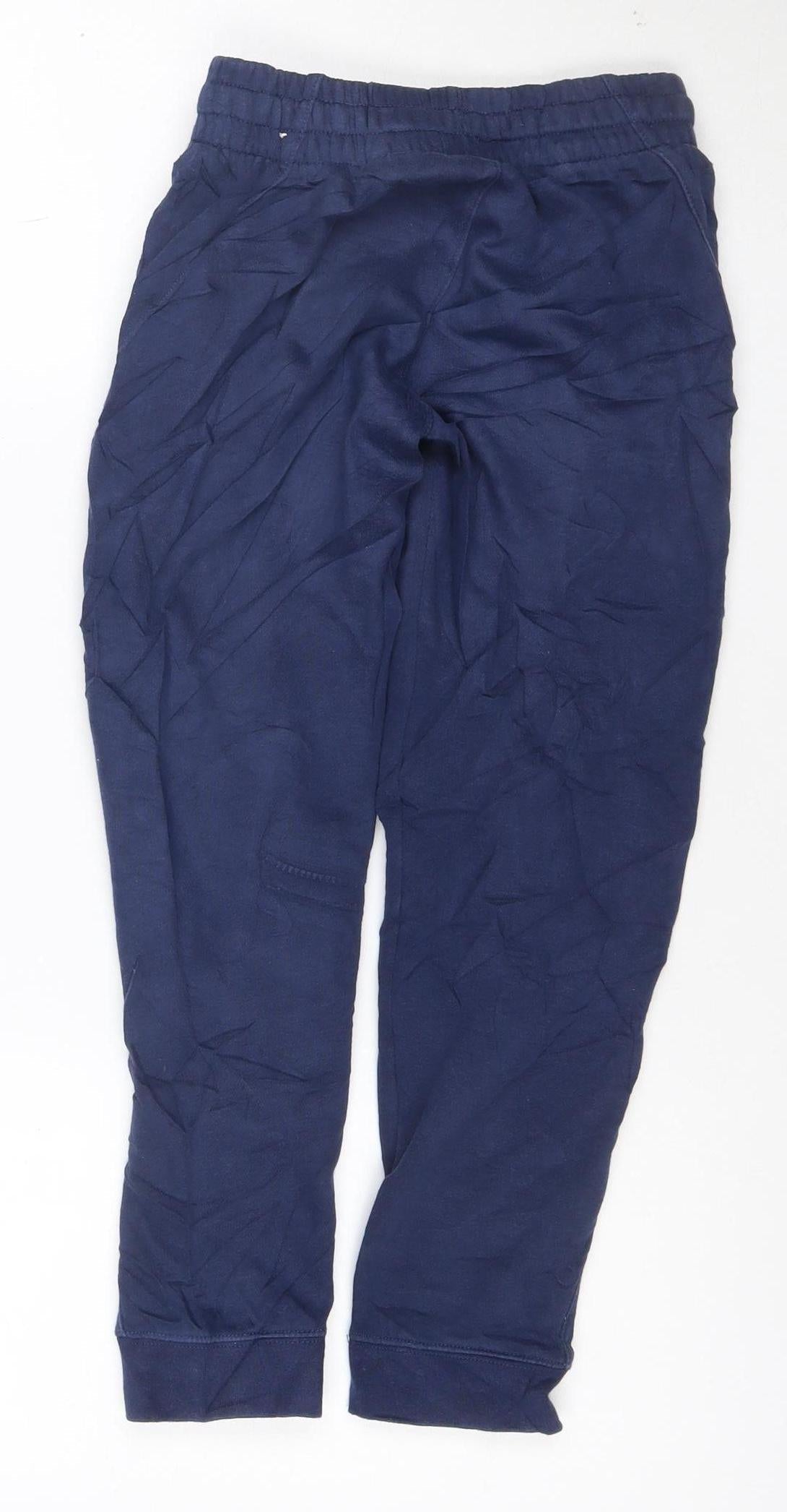 Nike Boys Blue Jogger Sweatpants Small 128-137cm Cotton Blend Activewear