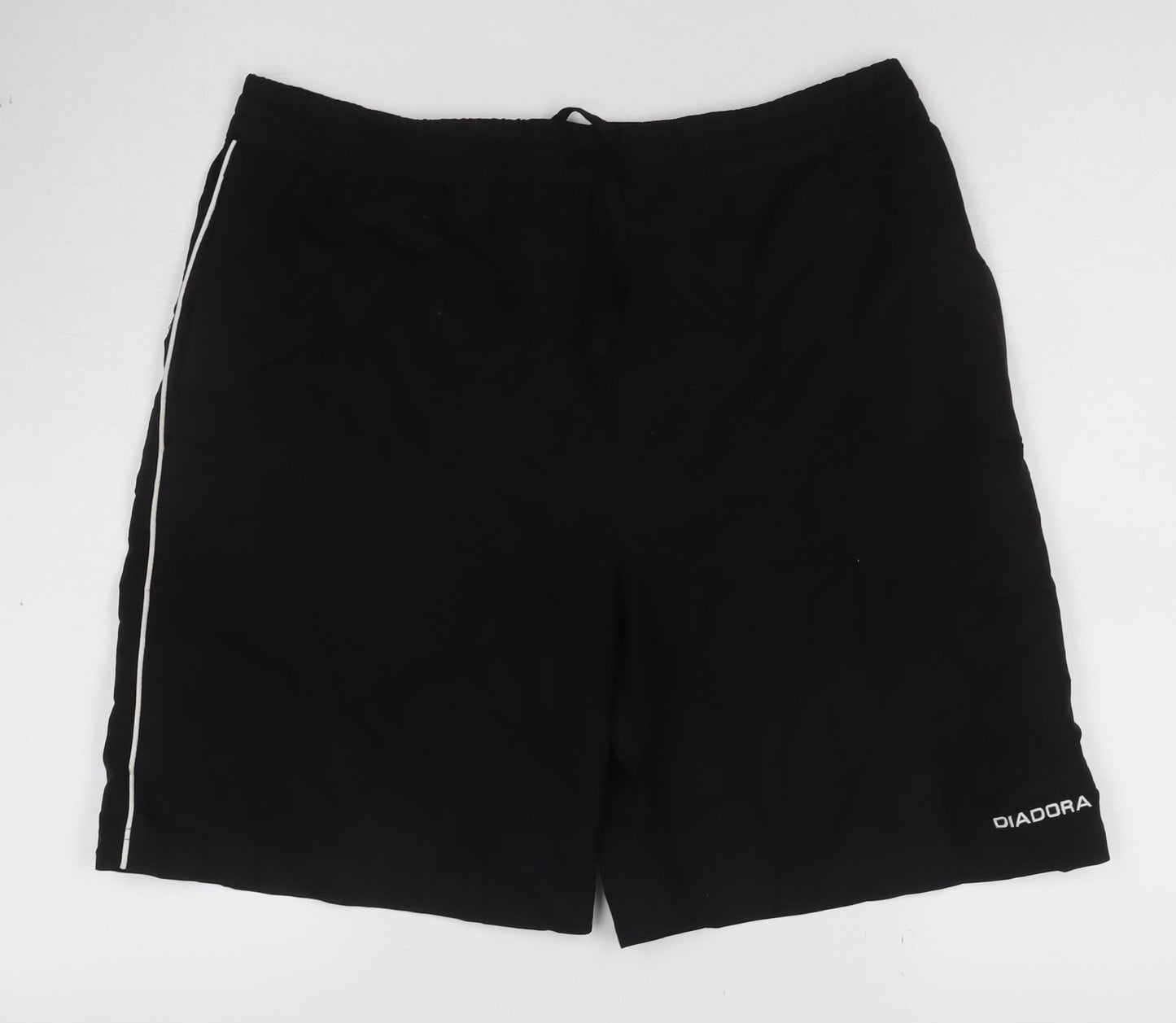 Diadora Men's Black Athletic Polyester Shorts Size M