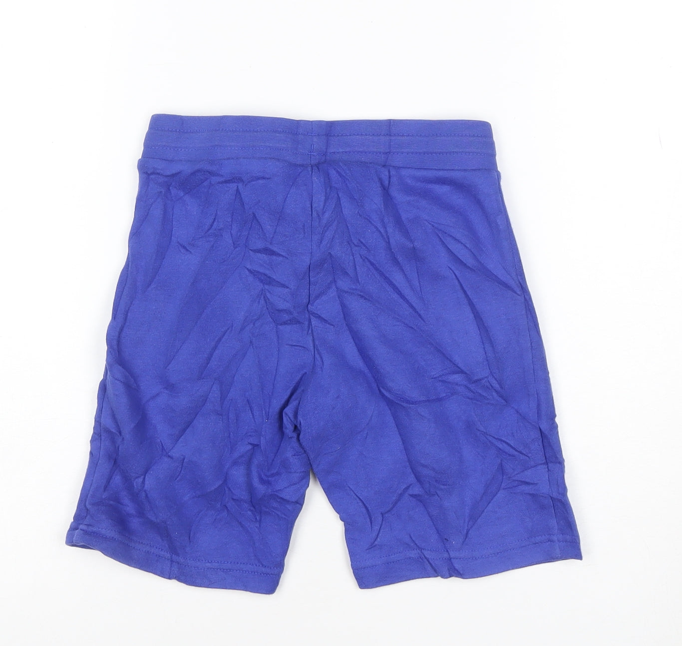 Adidas Boys Blue Sweat Shorts 8-9 Years Regular Fit Cotton Blend Gym Active