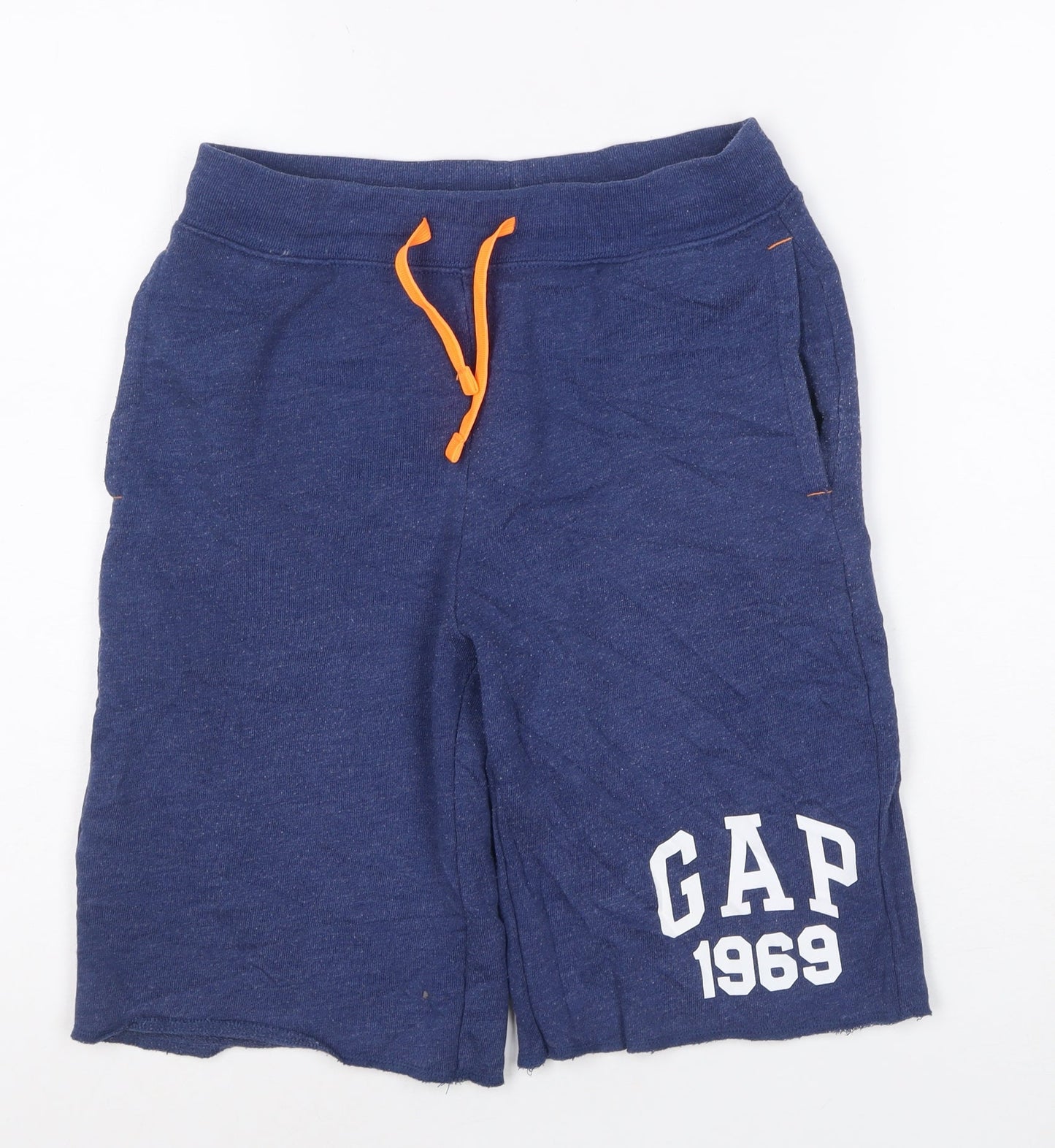 GAP Kids Boys Blue Sweat Shorts 12 Years Regular Fit Cotton Blend