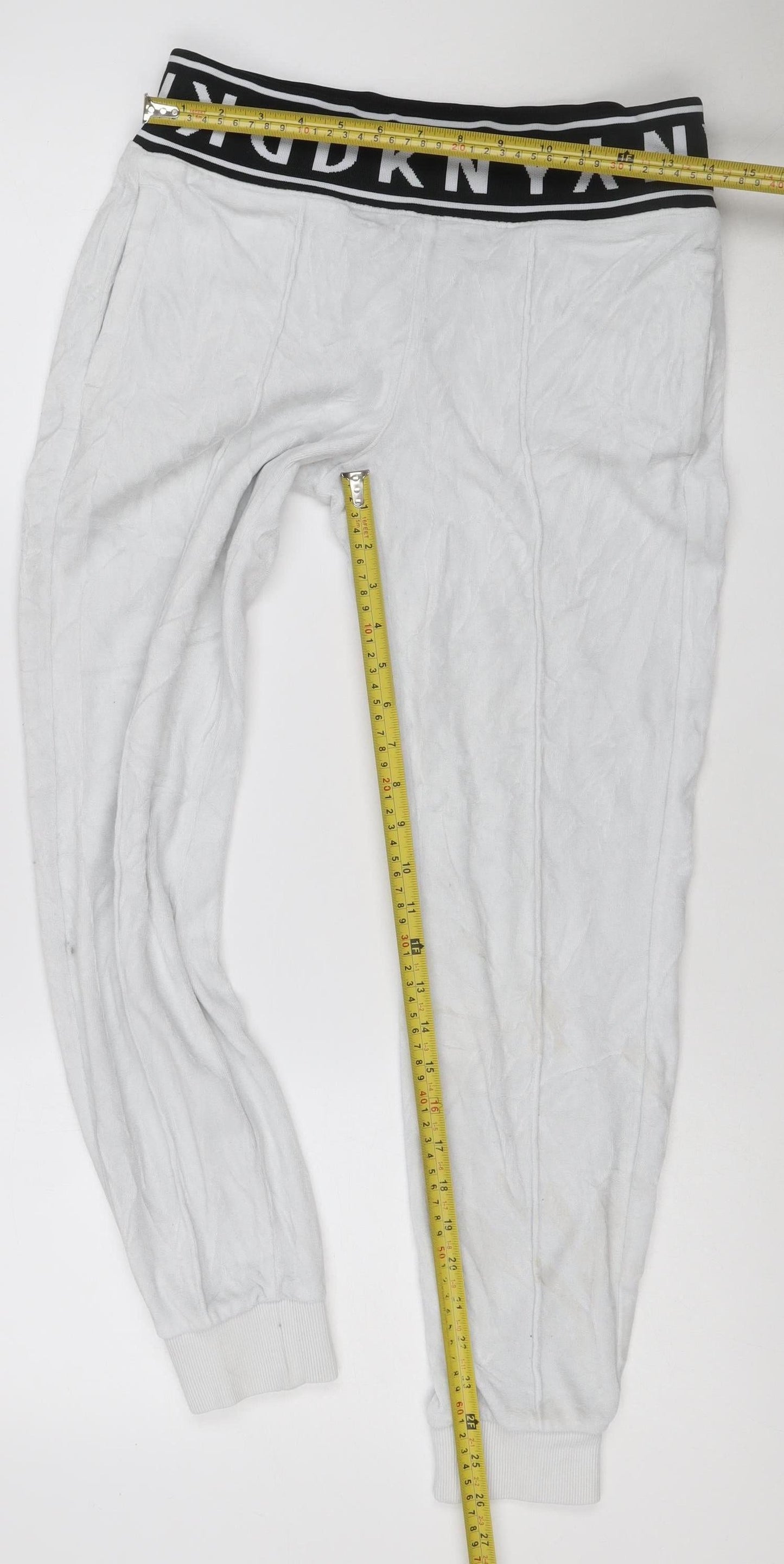 DKNY Sport Womens White Jogger Sweatpants Size S Cotton Blend