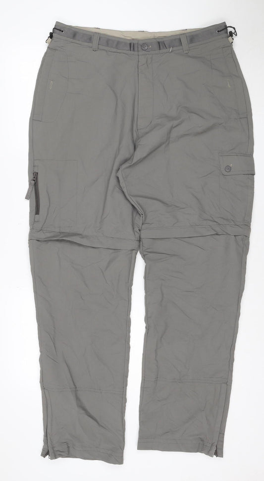 Peter Storm Men's Grey Cargo Trousers 34R Nylon Lightweight Outdoor