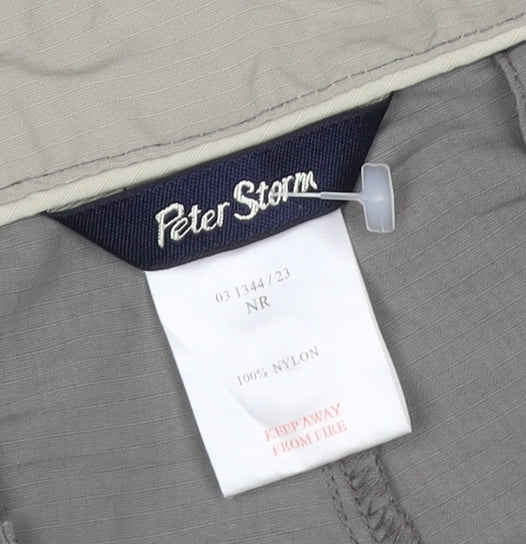 Peter Storm Men's Grey Cargo Trousers 34R Nylon Lightweight Outdoor