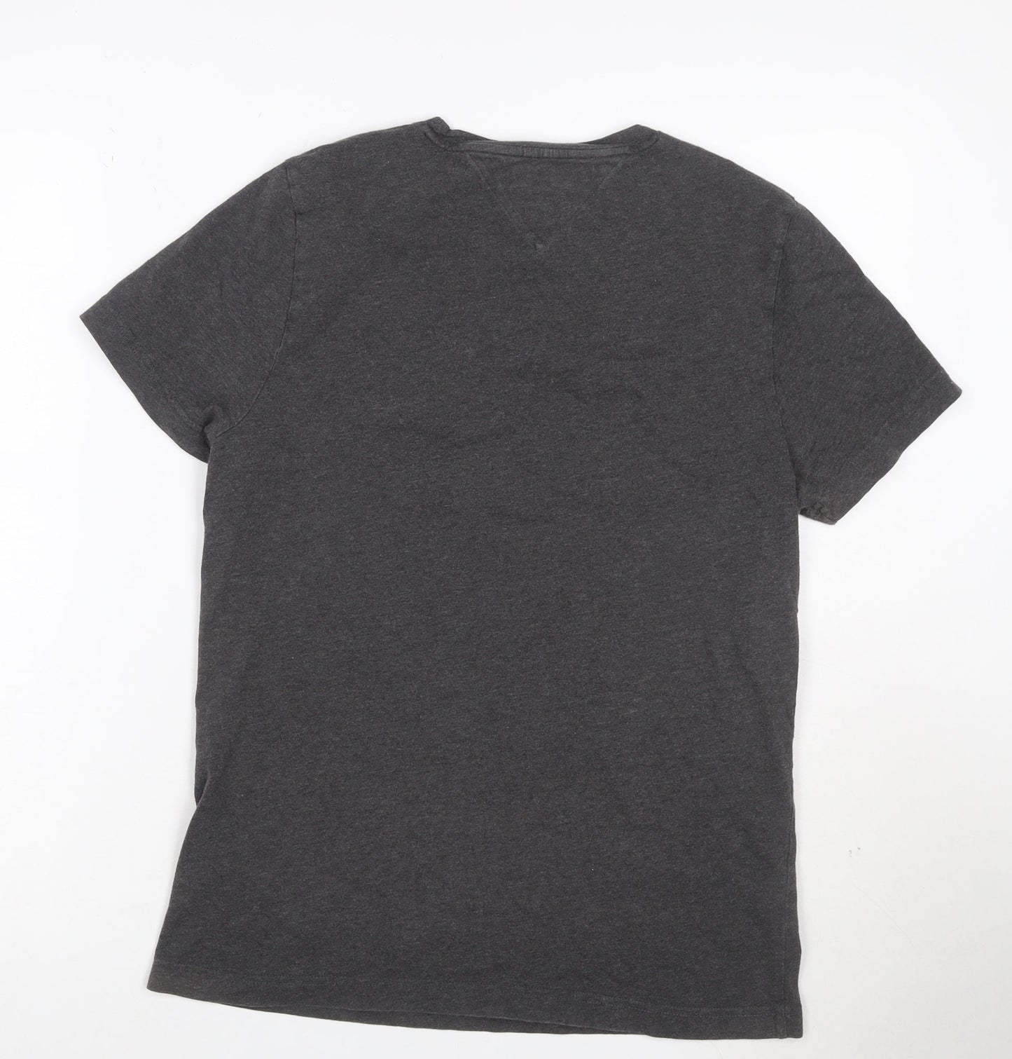 Tommy Hilfiger Men's Charcoal Organic Cotton Crew Neck T-Shirt M