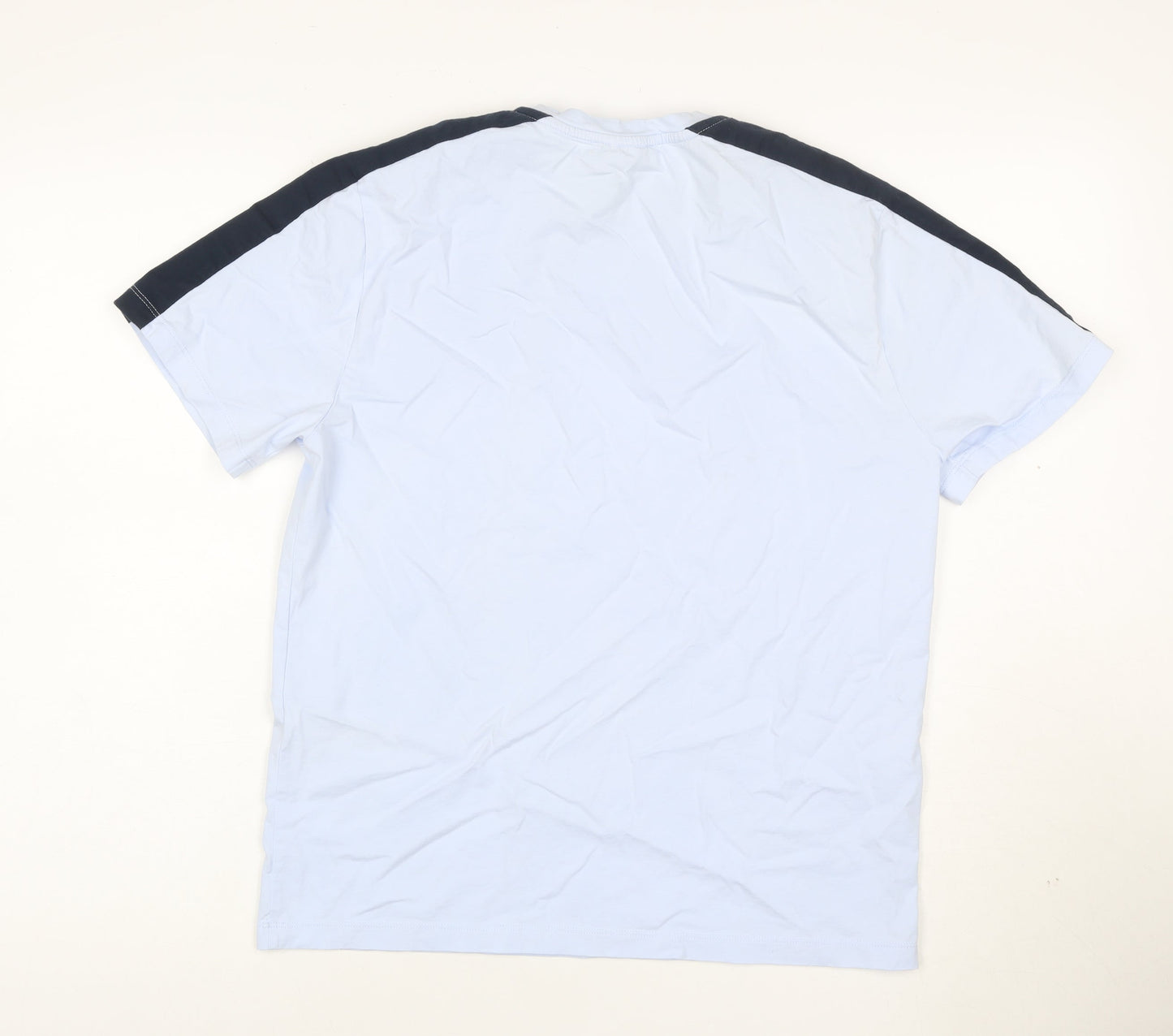 Reiss Men's Light Blue Crew Neck Cotton T-Shirt Size M