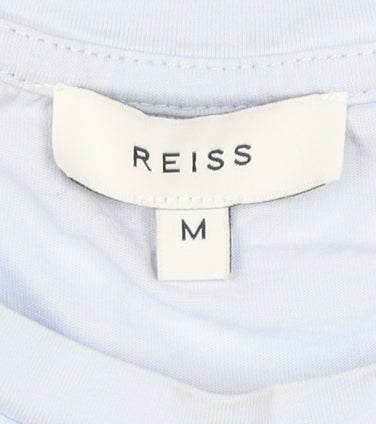 Reiss Men's Light Blue Crew Neck Cotton T-Shirt Size M