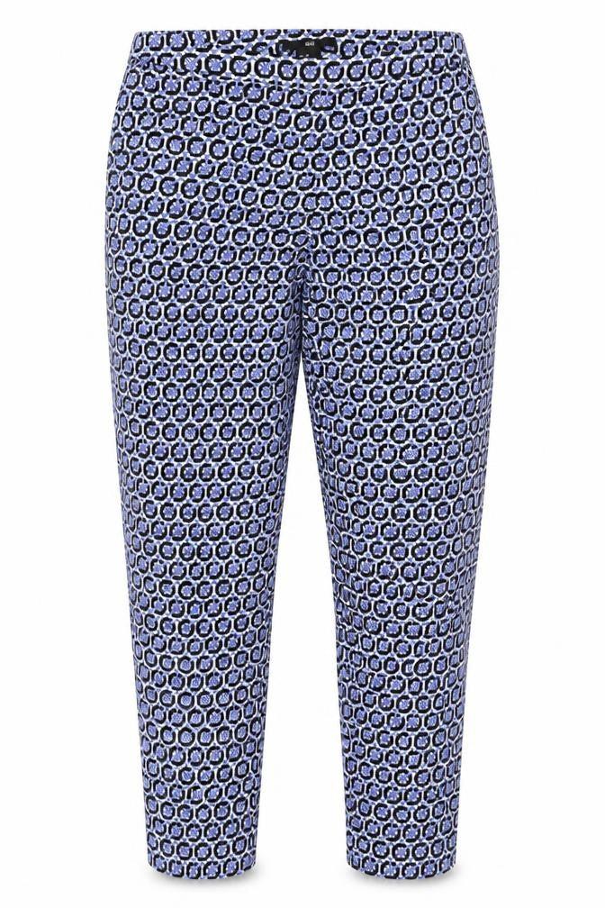 H&M Unisex Multicoloured Geometric Slim Trousers 2XS Cotton Blend