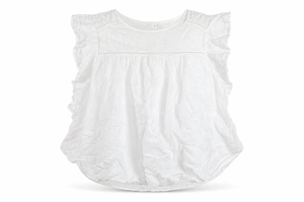 Marks & Spencer Women White Embroidered Boho Blouse Size 16