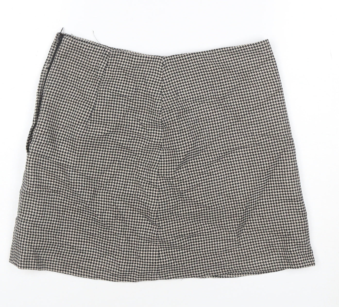 H&M Women’s Black Check Knee Length Pencil Skirt Size 10
