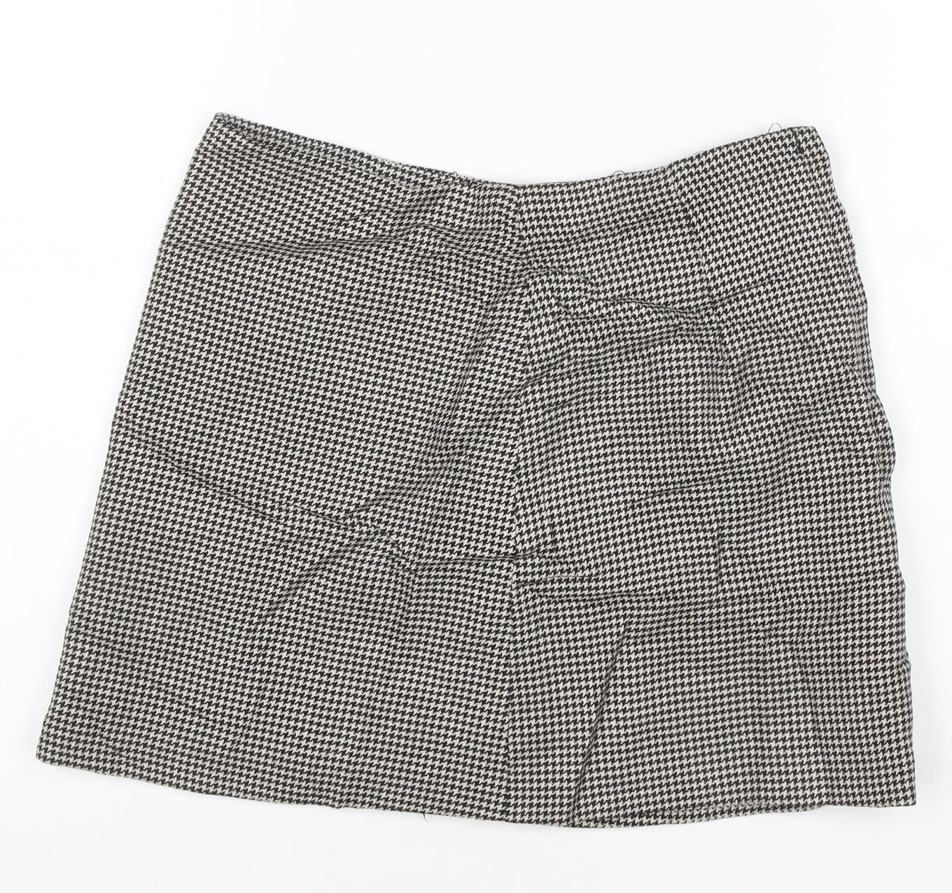 H&M Women’s Black Check Knee Length Pencil Skirt Size 10