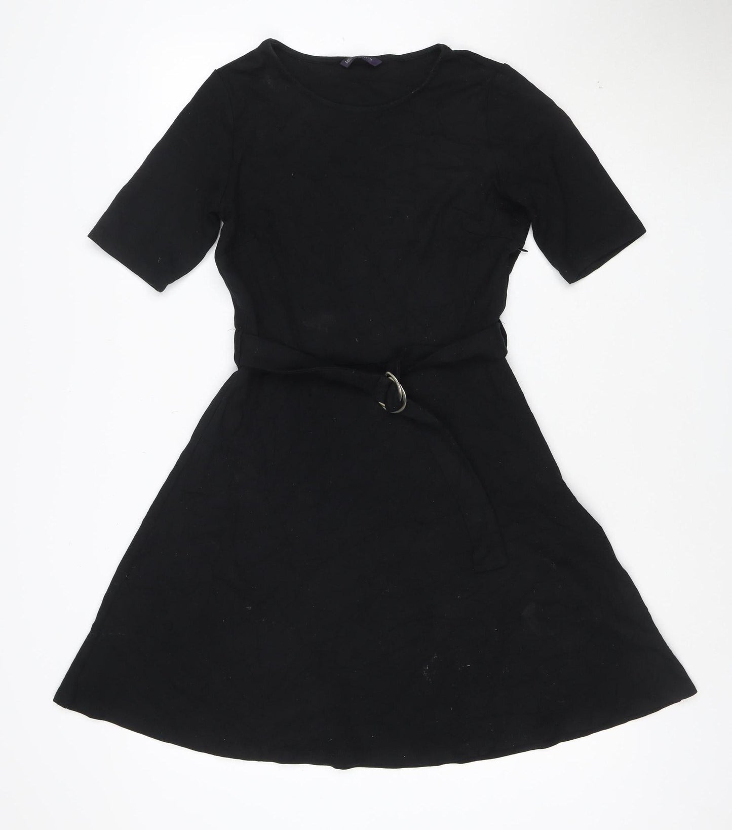 Marks and Spencer Women's Black Fit & Flare Short Dress Size 10