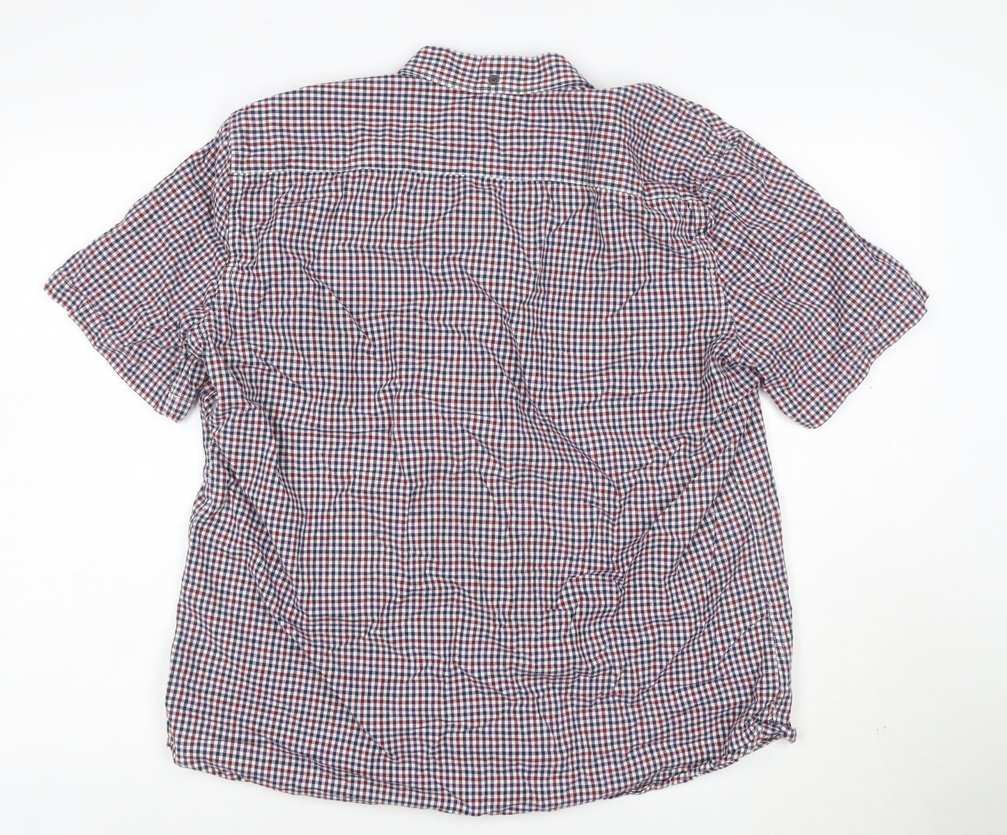 French Connection Men’s Multicoloured Check Button-Up Cotton Shirt XL