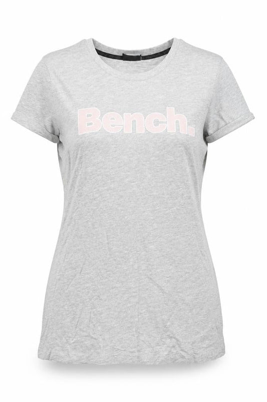 Bench Women Grey Basic Crew Neck T-Shirt Size 12