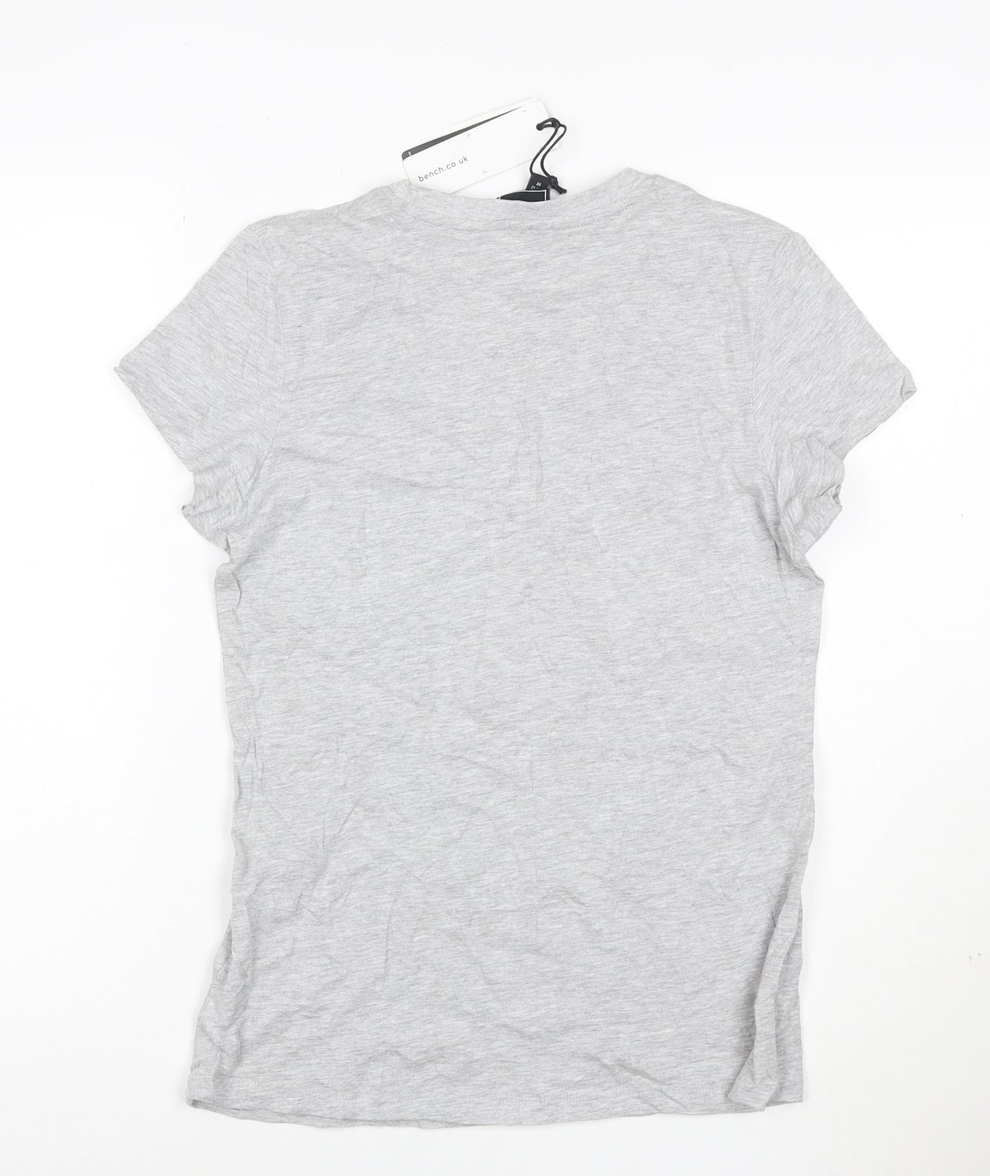 Bench Women Grey Basic Crew Neck T-Shirt Size 12