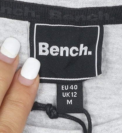 Bench Women Grey Basic Crew Neck T-Shirt Size 12