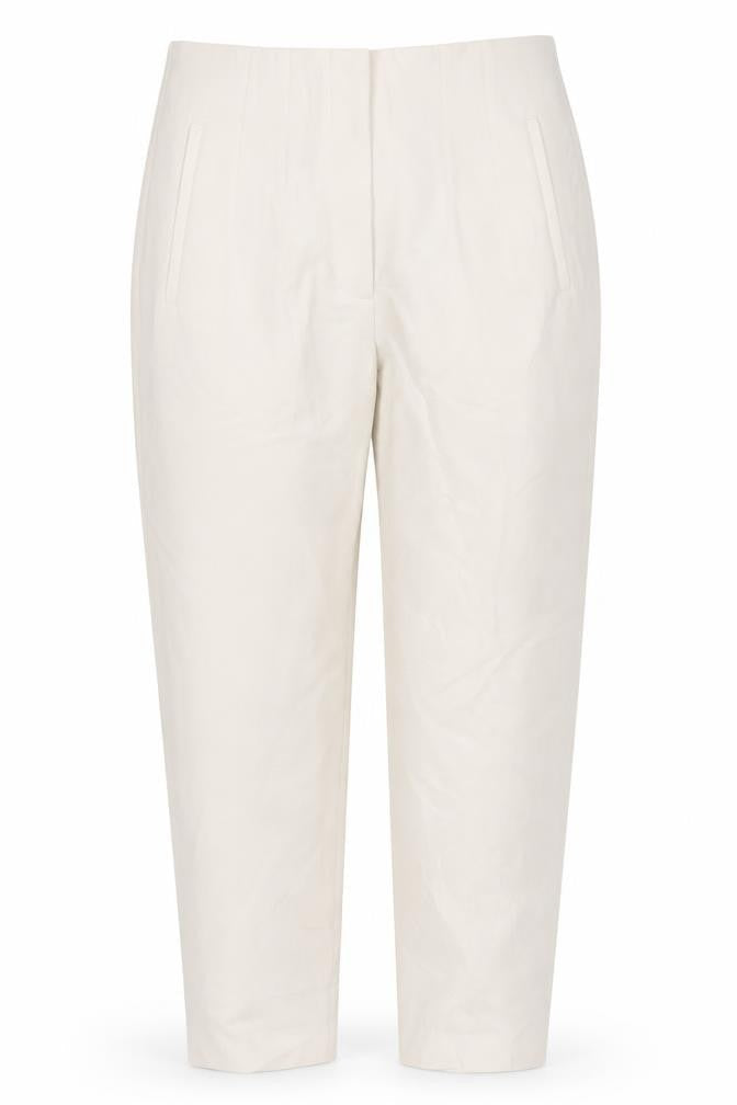 Zara Women's Beige Straight Leg Trousers M Polyester Blend