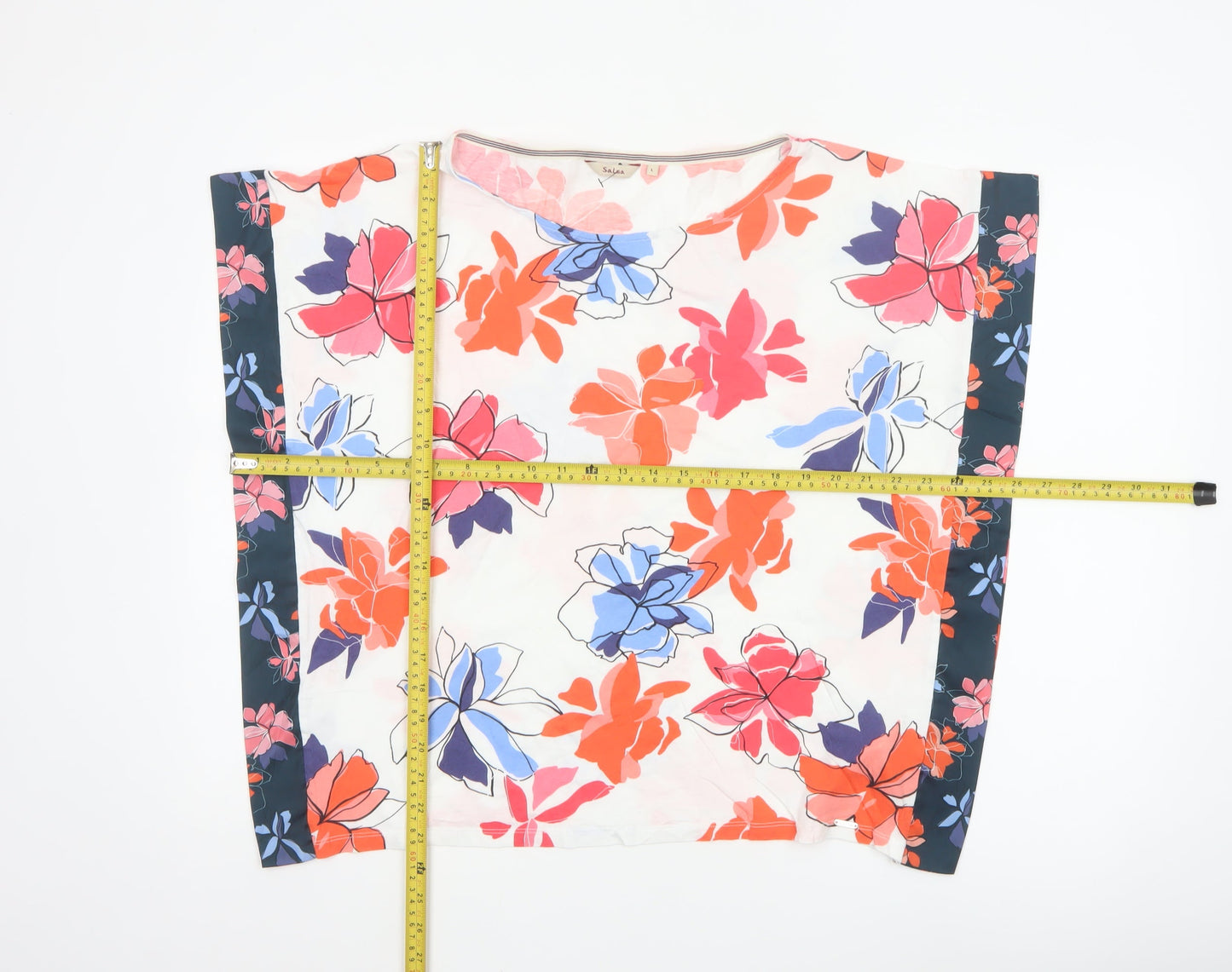 Salsa Women Multicoloured Floral Tunic Blouse Size L Cotton Modal
