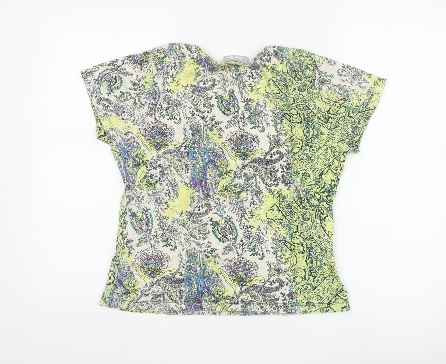 Wallis Women’s Multicoloured Paisley Cotton T-Shirt Size 16